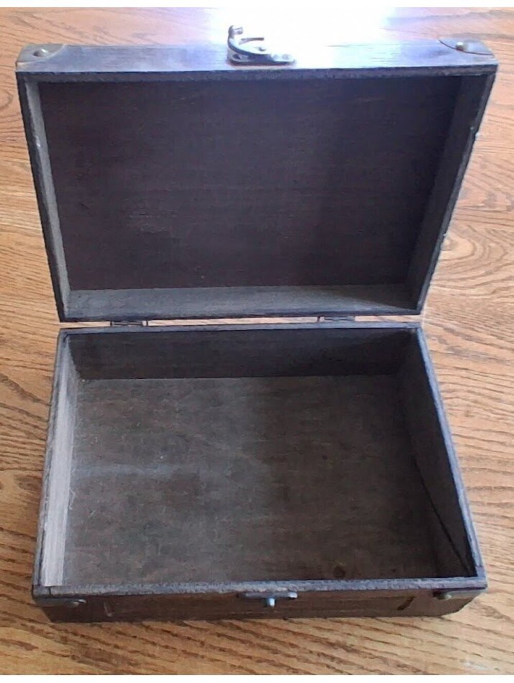 Rustic Wooden Table Decor Box with Metal Accents Hobby Lobby